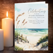 Programme Beach Ocean Celebration of Life Photo Funeral