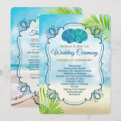 Programme Beach Wedding Entourage Ordre de cérémonie Jour de (Devant / Derrière)