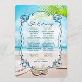 Programme Beach Wedding Entourage Ordre de cérémonie Jour de (Dos)