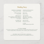 Programme Beau Mariage d'aquarelle fleurie (Dos)