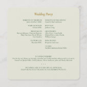 Programme Beau Mariage d'aquarelle florale (Dos)