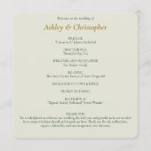 Programme Beau Mariage d'aquarelle florale (Devant)