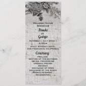 Programme Beau Mariage de Fleurs Noir & Gris (Devant)