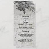 Programme Beau Mariage de Fleurs Noir & Gris (Devant / Derrière)