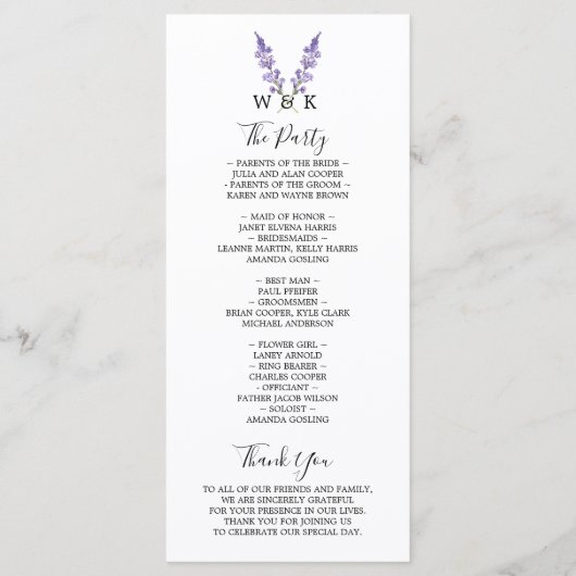 Programme Beau, Mariage de lavande (Dos)