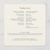 Programme Beau Mariage d'ivoire Floral Aquarelle (Dos)