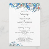 Programme Beaux Oiseaux Aquarelle et Mariage de Feuillage (Devant)
