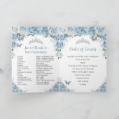 Programme Bébé Bleu Floral Quinceanera Princesse Papillons (Intérieur)
