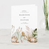 Programme Belle cérémonie Boho Botanical Mariage (Devant)