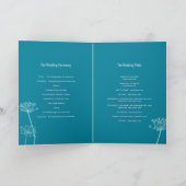 Programme Belle simple aqua bleu vaches mariage persil (Intérieur)