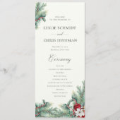 Programme Berries d'hiver et Pine Aquarelle Mariage de verdu (Devant)