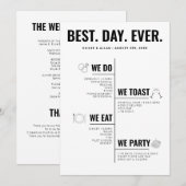 Programme Best Day Ever Wedding Timeline Program (Devant / Derrière)