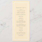 Programme Beurre neutre simple Mariage jaune (Dos)