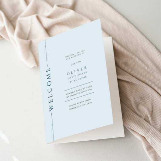 Programme Bibliothèque moderne Bleu Barre Mitzvah Plié