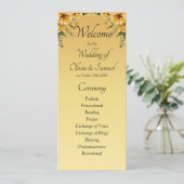 Programme Bienvenue à la cérémonie de mariage, Fleurs Jaune (Debout devant)