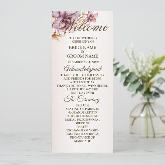 Programme Bienvenue Fleurs Boho Rose (Debout devant)