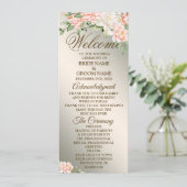 Programme Bienvenue Fleurs d'aquarelle de mariage (Debout devant)