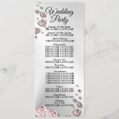 Programme Bienvenue Mariage rose Peach Coeurs brillants Géom (Dos)