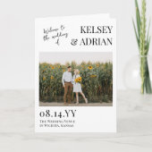 Programme Bienvenue Typographie moderne Mariage photo (Devant)