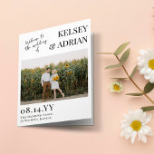 Programme Bienvenue Typographie moderne Mariage photo