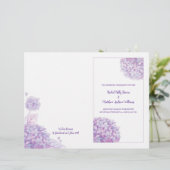 Programme BiFold Mariage blanc Lavender Hydrangeas (Debout devant)