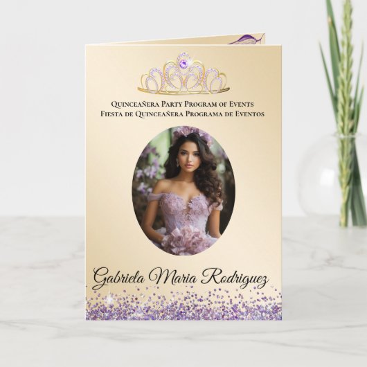 Programme Bilingue Quinceañera Ordre des événement (Devant)