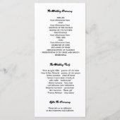 Programme Birch Bark Heart Rustic Mariage campagnard Program (Dos)