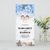 Programme Birch Bark Heart Rustic Mariage campagnard Program (Debout devant)