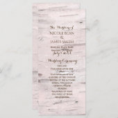 Programme Birch Tree & Heart Rustic Wedding Program (Devant / Derrière)
