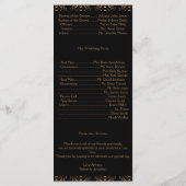 Programme Black and Gold Gay Wedding Program (Dos)