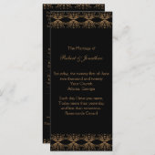 Programme Black and Gold Gay Wedding Program (Devant / Derrière)