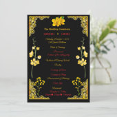 Programme Black and Gold Wedding Program (Debout devant)