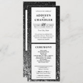 Programme Black and White Glam Chic Moderne Parties scintill (Devant / Derrière)