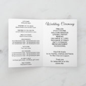 Programme Black and White Wedding Program (Intérieur)