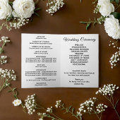 Programme Black and White Wedding Program