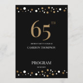 Programme Black Gold 65e anniversaire Elegant Party Programm (Devant)