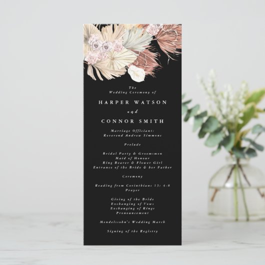Programme Black Grass Tropical Premium Floral Mariage (Debout devant)