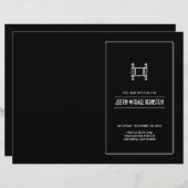 Programme Black Simple Torah Bar Mitzvah (Devant / Derrière)