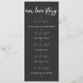 Programme Black Sleek Moderne Mariage Itinéraire Dates du pr (Dos)