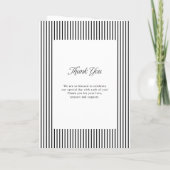 Programme Black & White Striped Elegance Classy Wedding (Dos)