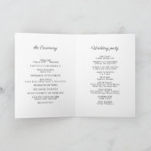 Programme Black & White Striped Elegance Classy Wedding (Intérieur)