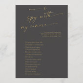 Programme BLAIRE Modern Spy Mariage Photo Hunt Game Programm (Devant)
