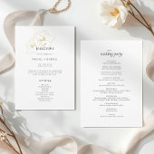 Programme BLANCHE | Chic Faux Gold Floral Mariage