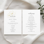 Programme BLANCHE | Chic Faux Gold Floral Mariage