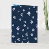 Programme Bleu clair Roses Snowflake Mariage de Noël (Dos)