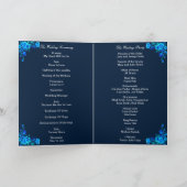 Programme Bleu clair Roses Snowflake Mariage de Noël (Intérieur)