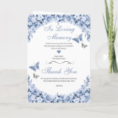 Programme Bleu Dusty Quinceanera Papillons Tiara (Dos)