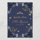 Programme Bleu floral bleu Quinceanera (Dos)