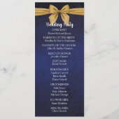 Programme Bleu foncé avec ruban doré (Dos)