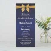 Programme Bleu foncé avec ruban doré (Debout devant)